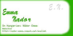 emma nador business card