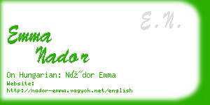 emma nador business card